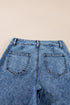 Patch Pocket Straight Leg Loose Fit Jeans
